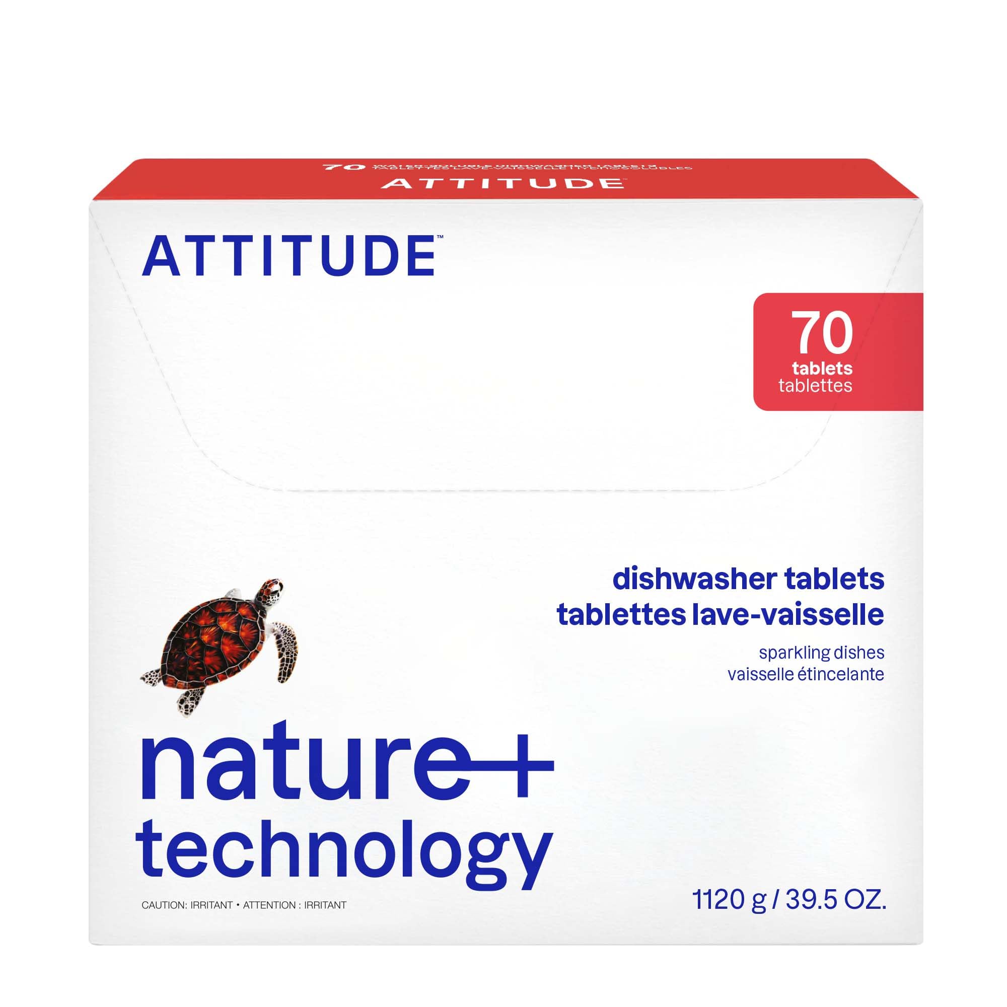ATTITUDE Dishwasher Pods, Plant-Based & Vegan, Phosphate-Free Detergent Tablets, Naturally Derived, Unscented, 70 Count 🍁 All In One Marketplace Canada