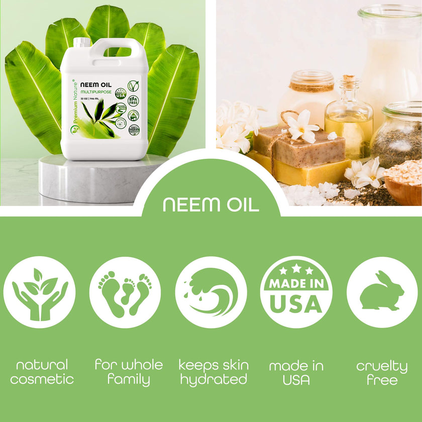 Neem Oil Multipurpose, 100% Natural Neem Oil, Cold-Pressed Unrefined, 946 ml 🍁 All In One Marketplace Canada