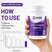 AOR Zinc Copper Balance 17mg, 100 V-Caps, 100-Day Supply - Nutrient Support for Skin, Hair, Bone & Overall Wellness, NON-GMO & Gluten-Free, Easy-to-Swallow, Zinc & Copper Supplements for Men & Women 🍁 All In One Marketplace Canada
