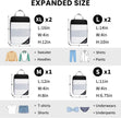 BAGAIL 6 Set/8 Set Compression Packing Cubes, Ultralight Expandable Packing Organizers for Carry on Travel Luggage(6set Jet Black) 🍁 All In One Marketplace Canada