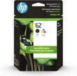 HP 62 Black & Tri-Colour Original Ink Cartridges, 2/Pack (N9H64FN)