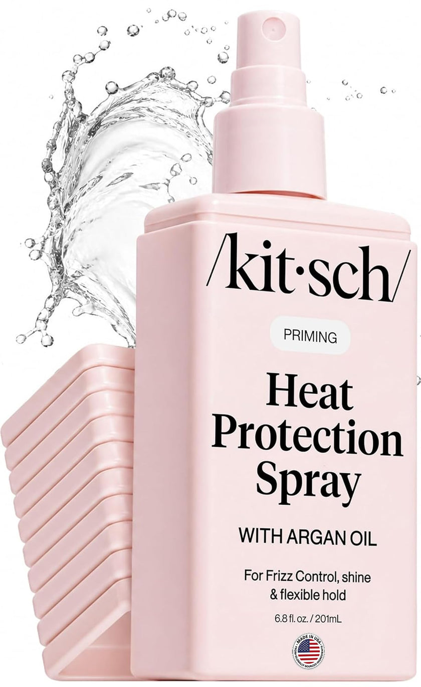 Kitsch Heat Protection Spray for Hair – Heat Protectant for Hair with Argan Oil – Styling Hair Spray for Frizz Control, Shine & Damage Protection – Protects Strands | Ideal Gifts for Women – 201ml 🍁 All In One Marketplace Canada