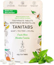 TANITABS Toothpaste Tablets with Hydroxyapatite & Xylitol, 124 Count, Fluoride-Free Toothpaste Tabs for Sensitive Teeth, Fresh Mint, Travel Toothpaste Tablets, Plastic-Free Refill Pack, Vegan 🍁 All In One Marketplace Canada