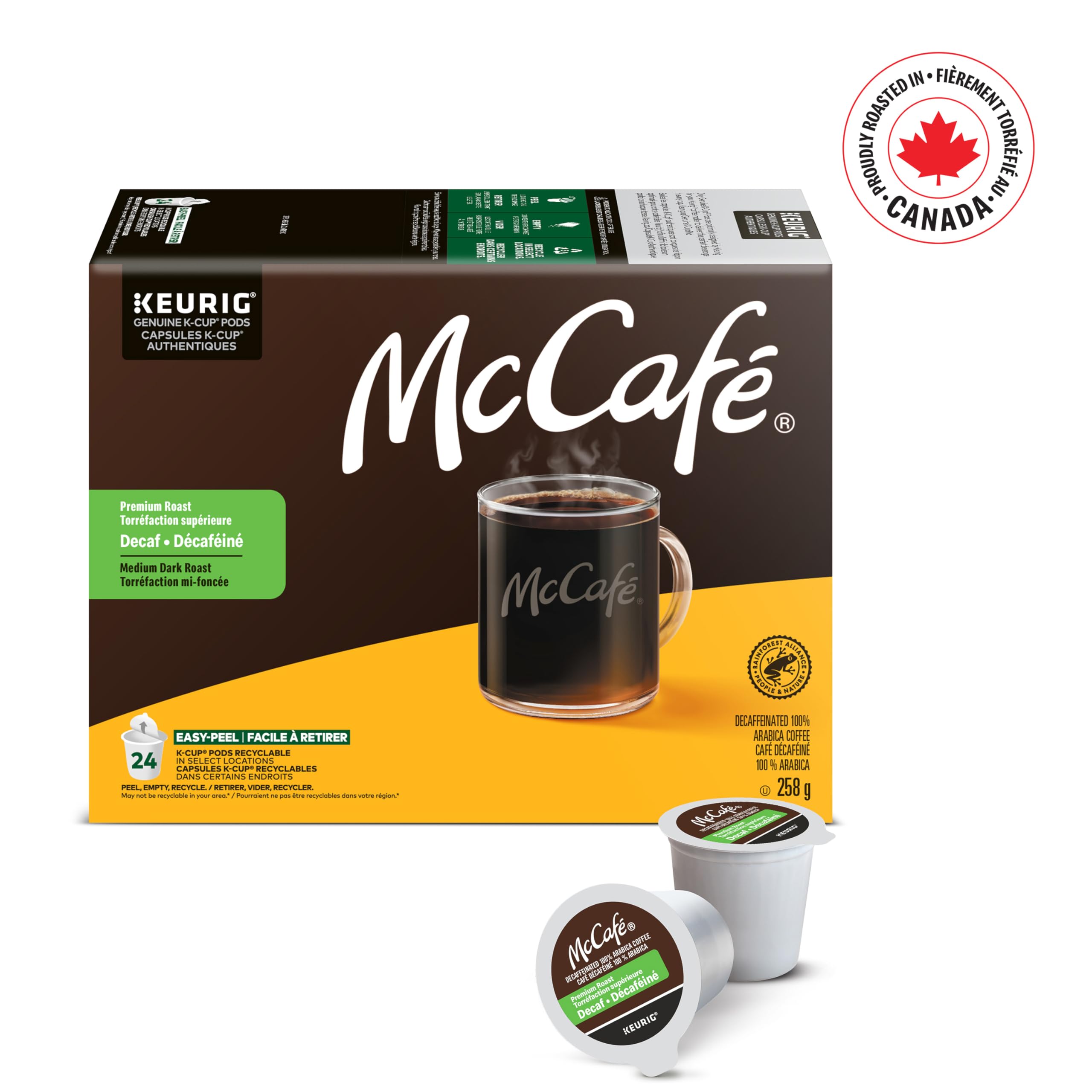 McCafé Premium Medium Dark Roast, Decaf, K-Cup Coffee Pods, 24 Count 🍁 All In One Marketplace Canada