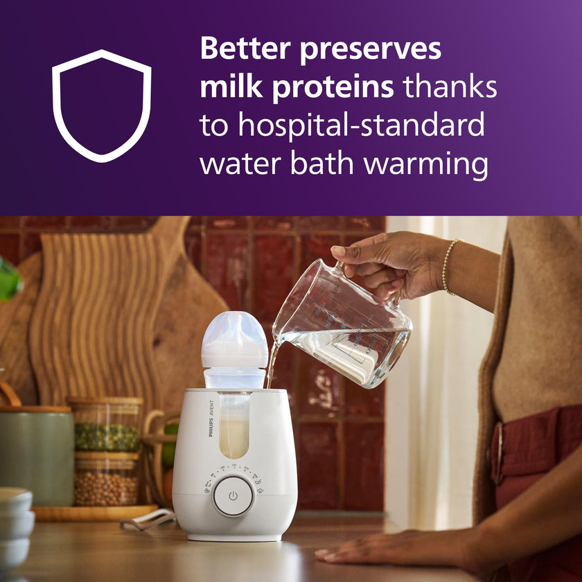 Philips Avent Premium 2-in-1 Warmer & Sterilizer - with Hospital-Standard Water Bath Technology, Smart Temperature Sensor, Hotspots Prevention, Chemical-Free Sterilization, with Tongs, Model SCF359/20 🍁 All In One Marketplace Canada