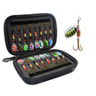 Vkinman 16 Pcs Fishing Lures Spinner Bait with Treble Hooks for Bass Trout Salmon Fishing Tackle Spinnerbait Spoons Metal Sequins Spinners Baits Fishing Bait for Freshwater Saltwater Fishing 🍁 All In One Marketplace Canada