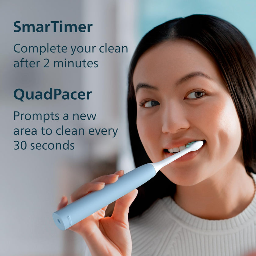 Philips Sonicare 4900 Series Electric Toothbrush - Sonic Toothbrush With Advanced Sonic Technology, Pressure Sensor, Two Intensity Settings, SmarTimer & QuadPacer, Light Blue, Model HX3683/32 🍁 All In One Marketplace Canada
