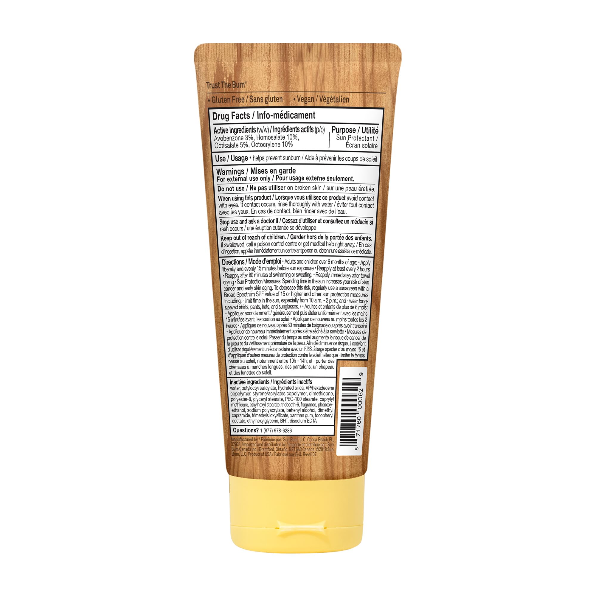 Sun Bum Original SPF 50 Sunscreen Lotion | Vegan and Reef Friendly (Octinoxate & Oxybenzone Free) Broad Spectrum Moisturizing UVA/UVB Sunscreen with Vitamin E | 177 ml 🍁 All In One Marketplace Canada