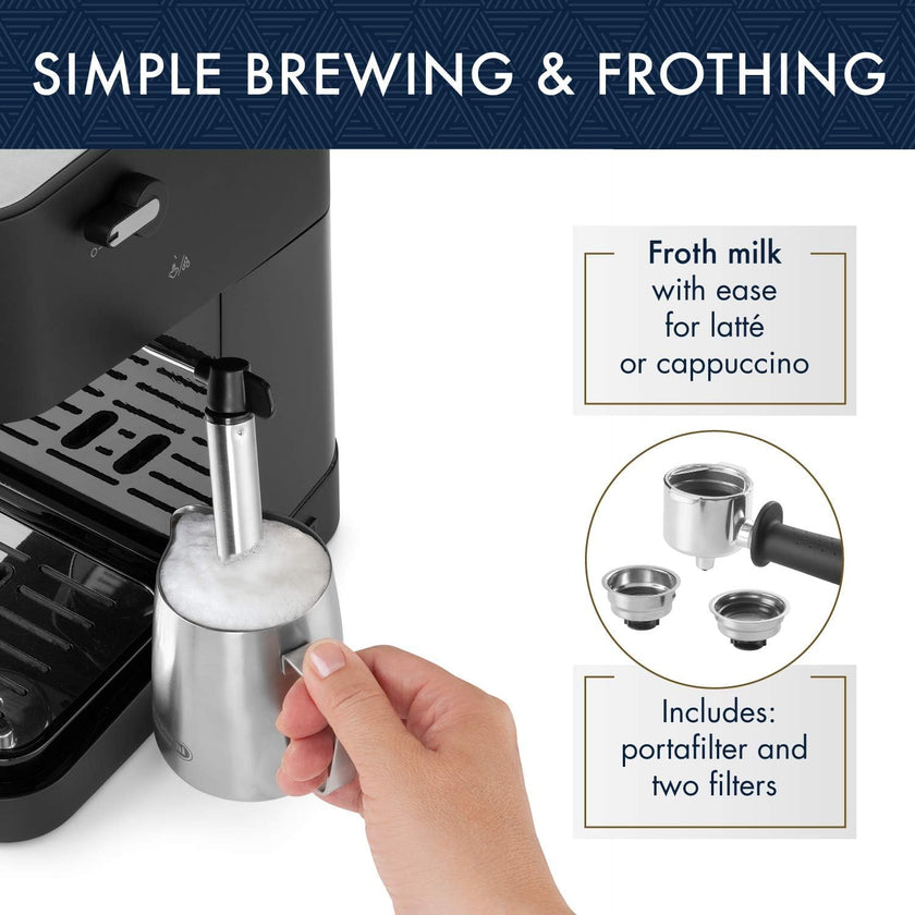 De'Longhi Stilosa Compact Manual Espresso Machine, Milk Frother 🍁 All In One Marketplace Canada