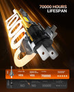 SEALIGHT 2026 Upgraded H7 LED Headlight Bulbs, 1:1 Design 62,000LM 1000% Brighter H7 LED Bulbs, 6500K Cool White H7 Halogen Replacement, Plug and Play, Non-polarity, IP68 Waterproof, Pack of 2 🍁 All In One Marketplace Canada