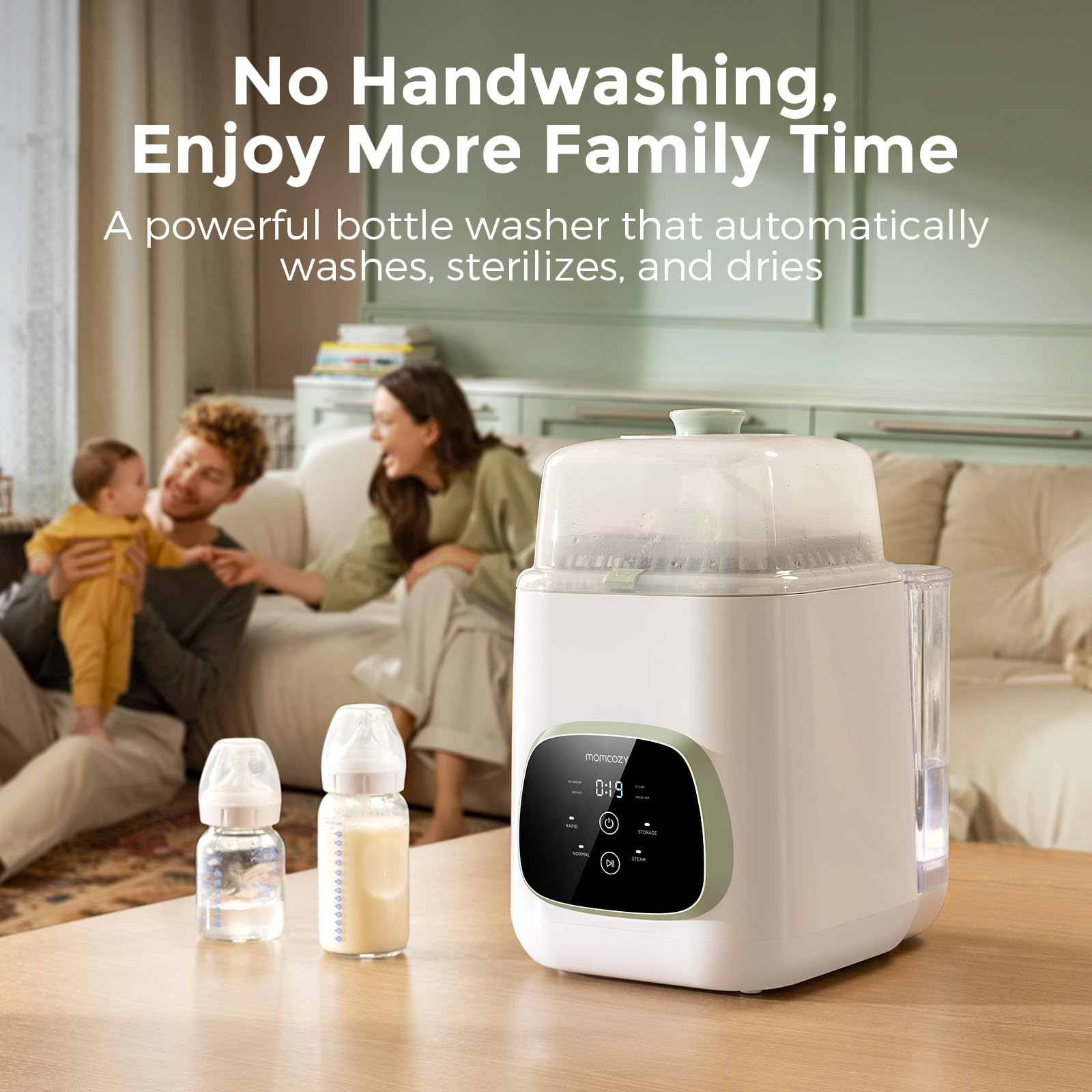 Momcozy KleanPal Pro Baby Bottle Washer, Sterilizer & Dryer - All-in-One Cleaning Machine for Bottles, Pump Parts & Baby Essentials - Time-Saving & Effortless Care 🍁 All In One Marketplace Canada