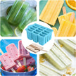 POLCANUR Popsicle Molds Silicone BPA-Free,12 Pieces Popsicle Trays for Freezer,Homemade Ice Cream Popsicle Molds,Large Ice Pop Maker Set,Reusable Ice Lolly Mould with 50PCS Popsicle Sticks 🍁 All In One Marketplace Canada