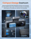 70mai 4K Dash Cam Front and Rear Inside, 3 Channel Car Dash Camera for Cars, Dashcam with GPS, Wi-Fi 6, Voice Control, Parking Monitor, Night Vision, Loop Recording, 64GB SD Card Included (T800E) 🍁 All In One Marketplace Canada