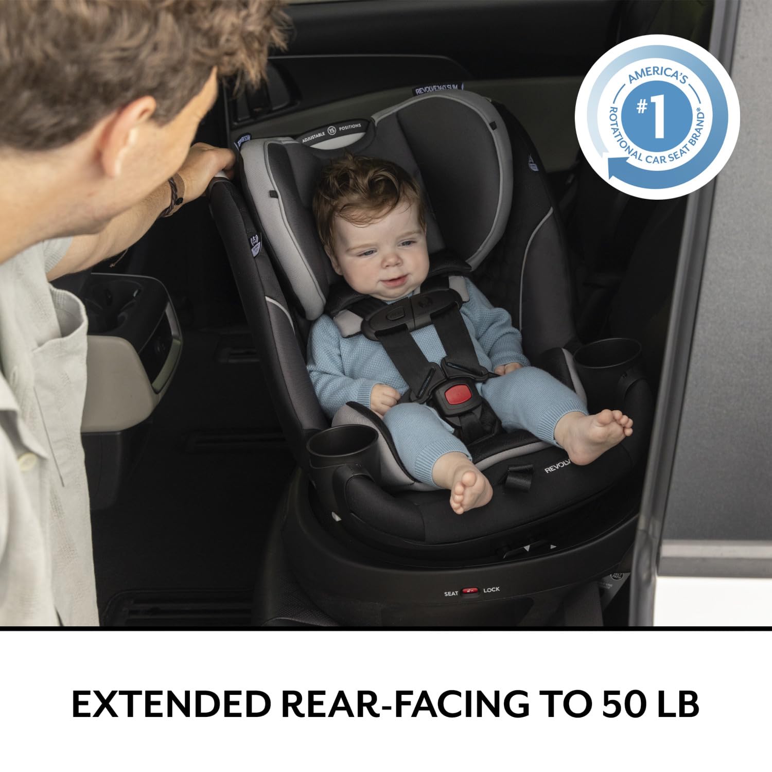 Evenflo Revolve360 Slim 2-in-1 Rotational Car Seat - Canton Black 🍁 All In One Marketplace Canada