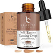 Self Tanning Drops - Natural & Organic Ingredients, Medium Face Tanning Drops to Add to Lotion, Moisturizing Bronzing Tanner for Face & Body, Toxin Free Tanner for Fake Tan 🍁 All In One Marketplace Canada