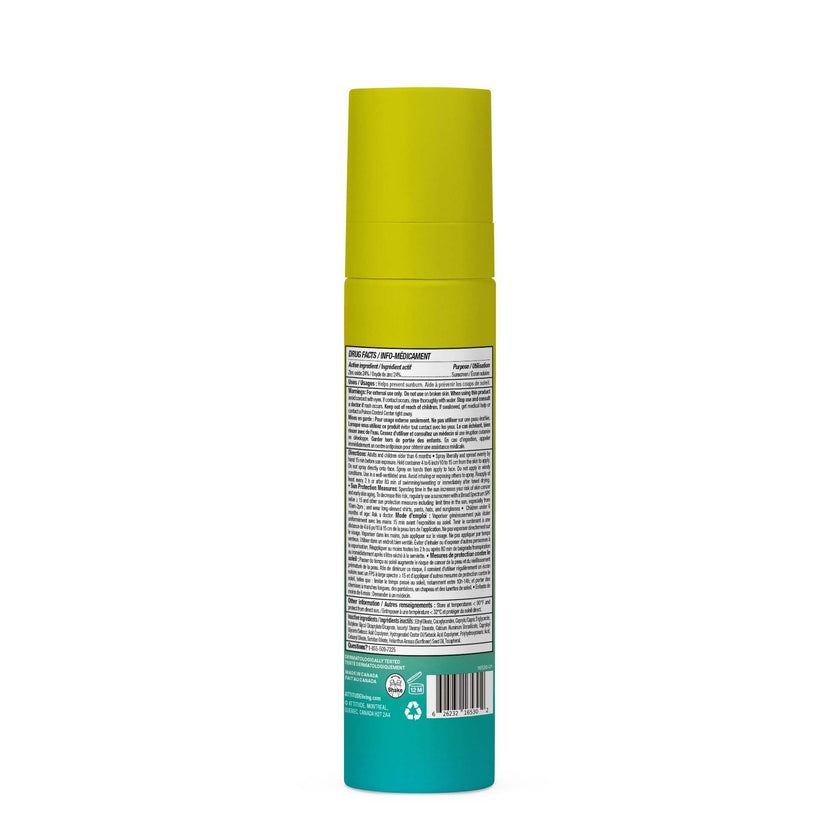 ATTITUDE Mineral Sunscreen Lightweight Lotion SPF 50, Broad Spectrum Zinc Oxide, EWG Verified, Non-Nano, Water-Resistant 80 Minutes, Non-Greasy for Face & Body, Vegan, Unscented, 80 grams 🍁 All In One Marketplace Canada