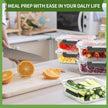 Skroam 5-Packs 36OZ Glass Food Storage Containers with Lids Airtight, Glass Meal Prep Container for Lunch, Pantry Organizers and Storage, Glass Lunch Boxes for Freezer to Oven Safe, Leak Proof 🍁 All In One Marketplace Canada