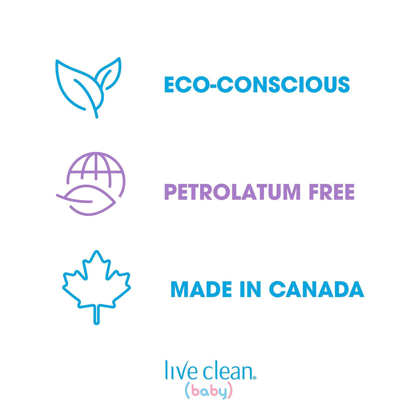 Live Clean Baby Tearless Baby Wash, Soothing Oatmeal Relief, White, 750 ml (Pack of 1) 🍁 All In One Marketplace Canada