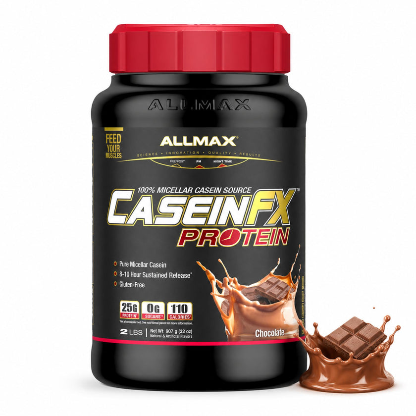 ALLMAX CASEIN-FX Casein Protein Powder, Chocolate, 2 lb, 27 Servings 🍁 All In One Marketplace Canada