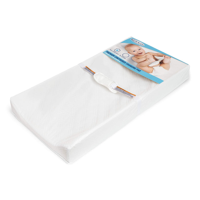 Graco Premium Contoured Changing Pad – GREENGUARD Gold Certified, Water-Resistant, Ultra-Soft Buckle Cover, Contoured Baby Changing Pad, Fits Most Standard-Size Changing Toppers, Non-Skid Bottom 🍁 All In One Marketplace Canada