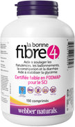 Webber Naturals The Right Fibre4 IBS Intestinal Discomfort Tablets, 150 Tablets, Fibre Supplement for Digestive Health, Low-FODMAP, Vegan 🍁 All In One Marketplace Canada