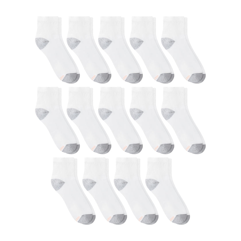 Hanes Womens Value Pack, Ankle Soft Moisture-wicking Socks, Available In 10 And 14-packs, White - 14 Pack, 5-9 US 🍁 All In One Marketplace Canada
