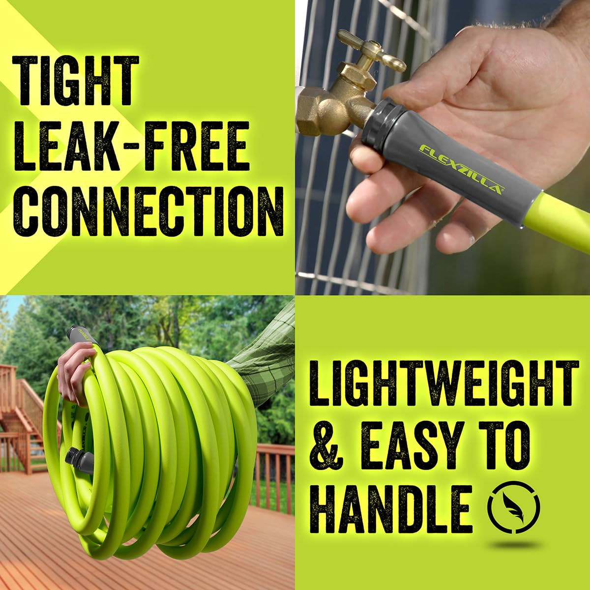 Flexzilla Garden Hose, 5/8'' X 50', Heavy Duty, Lightweight, Drinking Water Safe-HFZG550YW 🍁 All In One Marketplace Canada