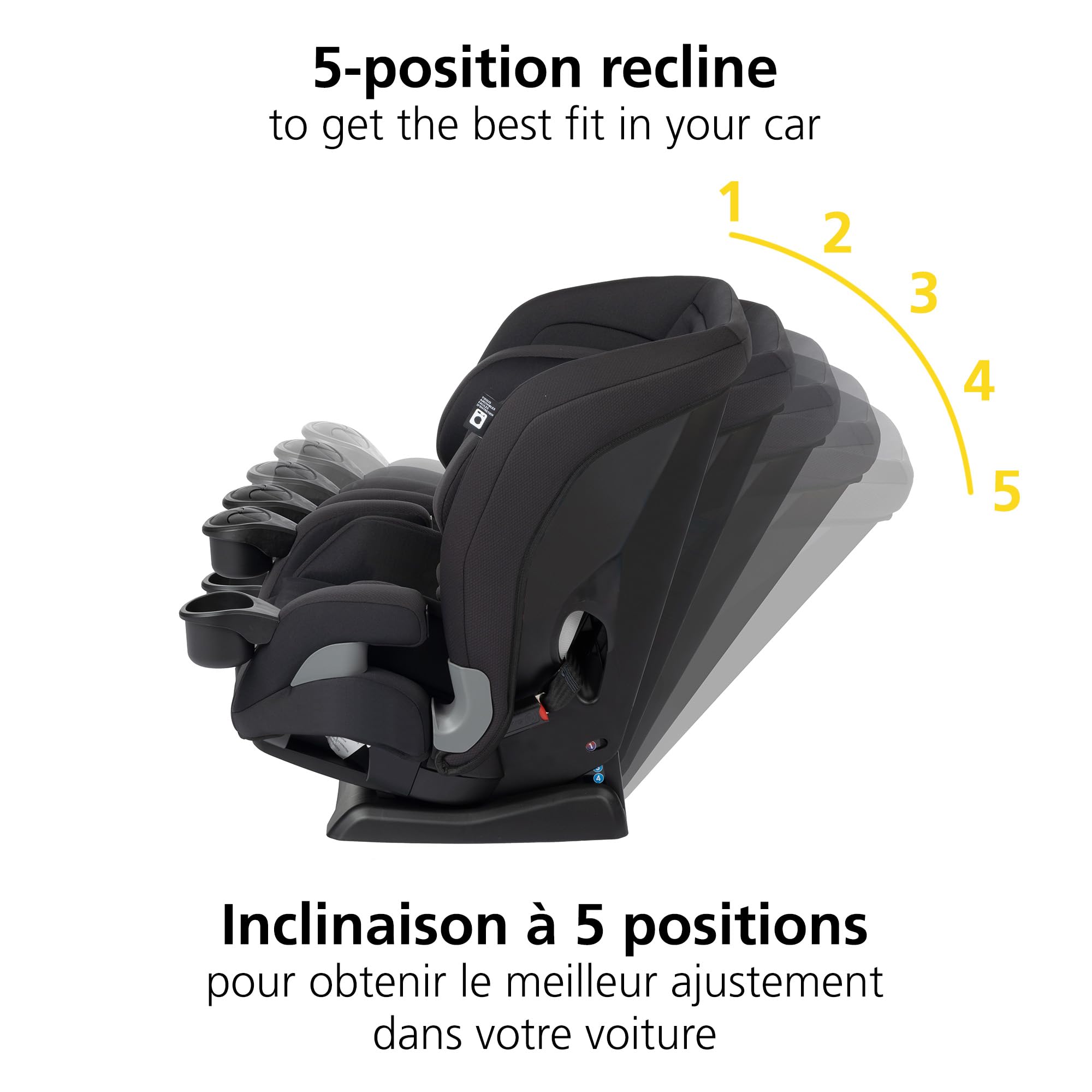 Safety 1st EverSlim 4-in-1 Convertible All-in-One Car Seat, infant to toddler, rear and forward facing, booster mode, backless booster, Fits 3 across, Washable seat, Birth to 10 years, Hexagon Horizon 🍁 All In One Marketplace Canada