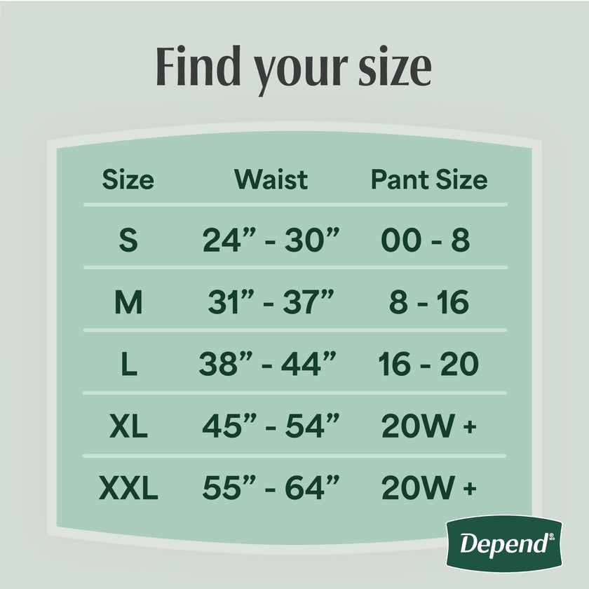 Depend FIT-FLEX Adult Incontinence Underwear for Women, Maximum Absorbency, S, Blush, 32 Count 🍁 All In One Marketplace Canada