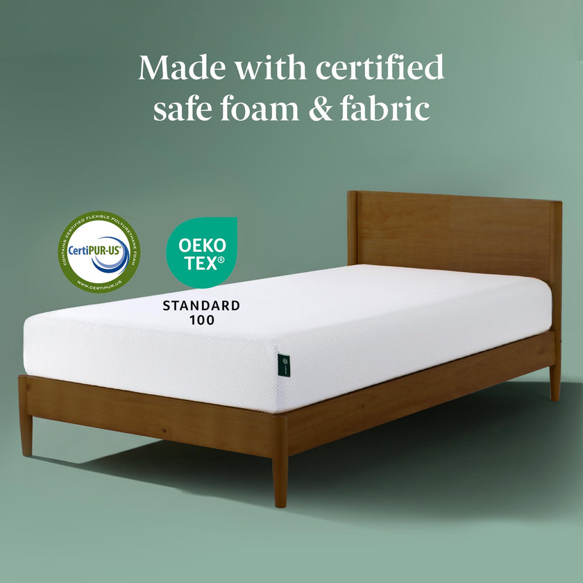 Zinus Twin Mattress - 6 Inch Green Tea Cooling Gel Memory Foam Mattress, Pressure Relief, for Cool Sleep, CertiPUR-US Certified Foam, Mattress in a Box, 10-Year Warranty, Twin Size 🍁 All In One Marketplace Canada