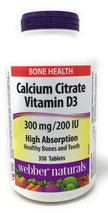 webber natural Calcium Citrate (350 Tablets), 350 Count 🍁 All In One Marketplace Canada