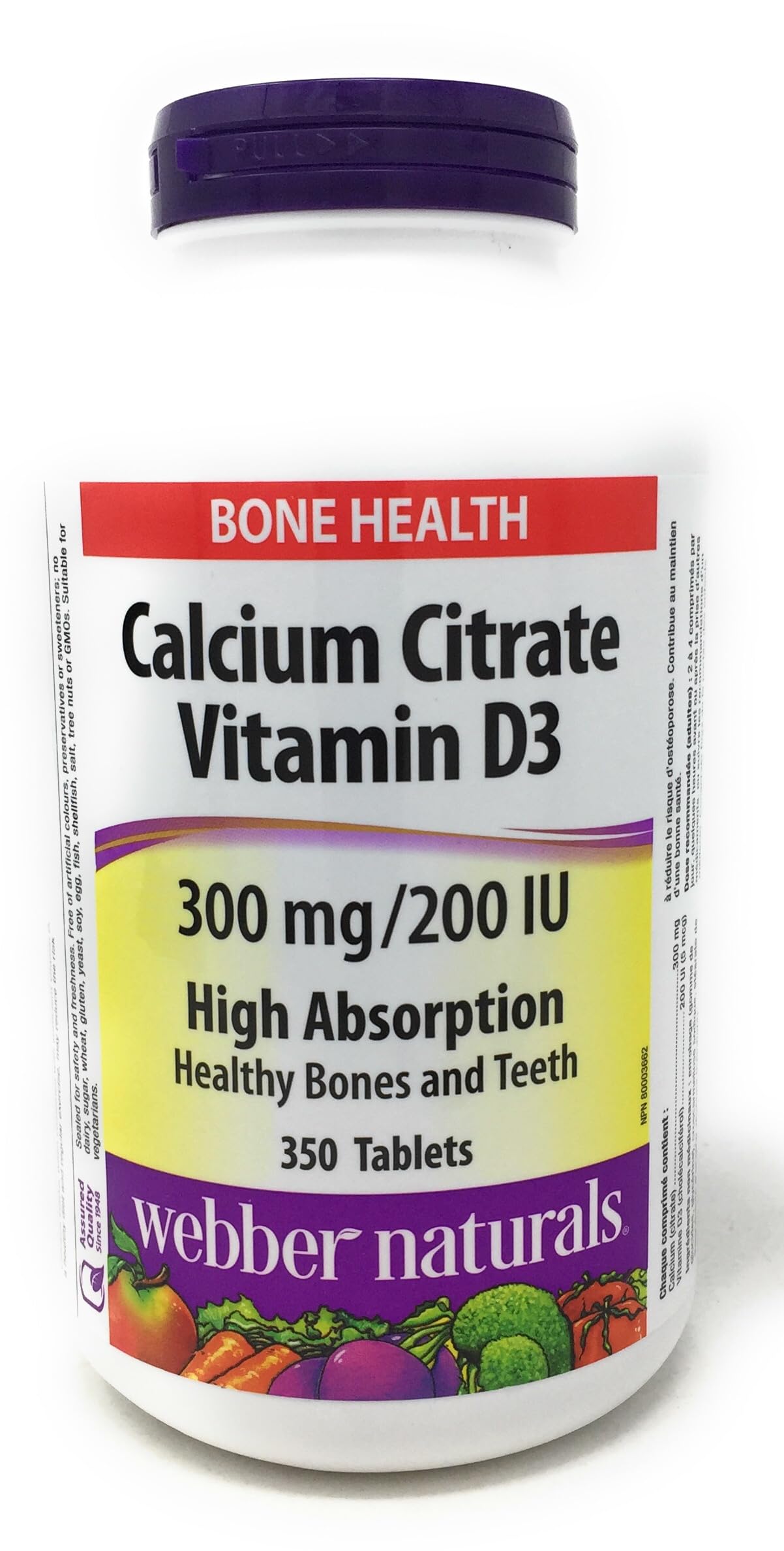 webber natural Calcium Citrate (350 Tablets), 350 Count 🍁 All In One Marketplace Canada