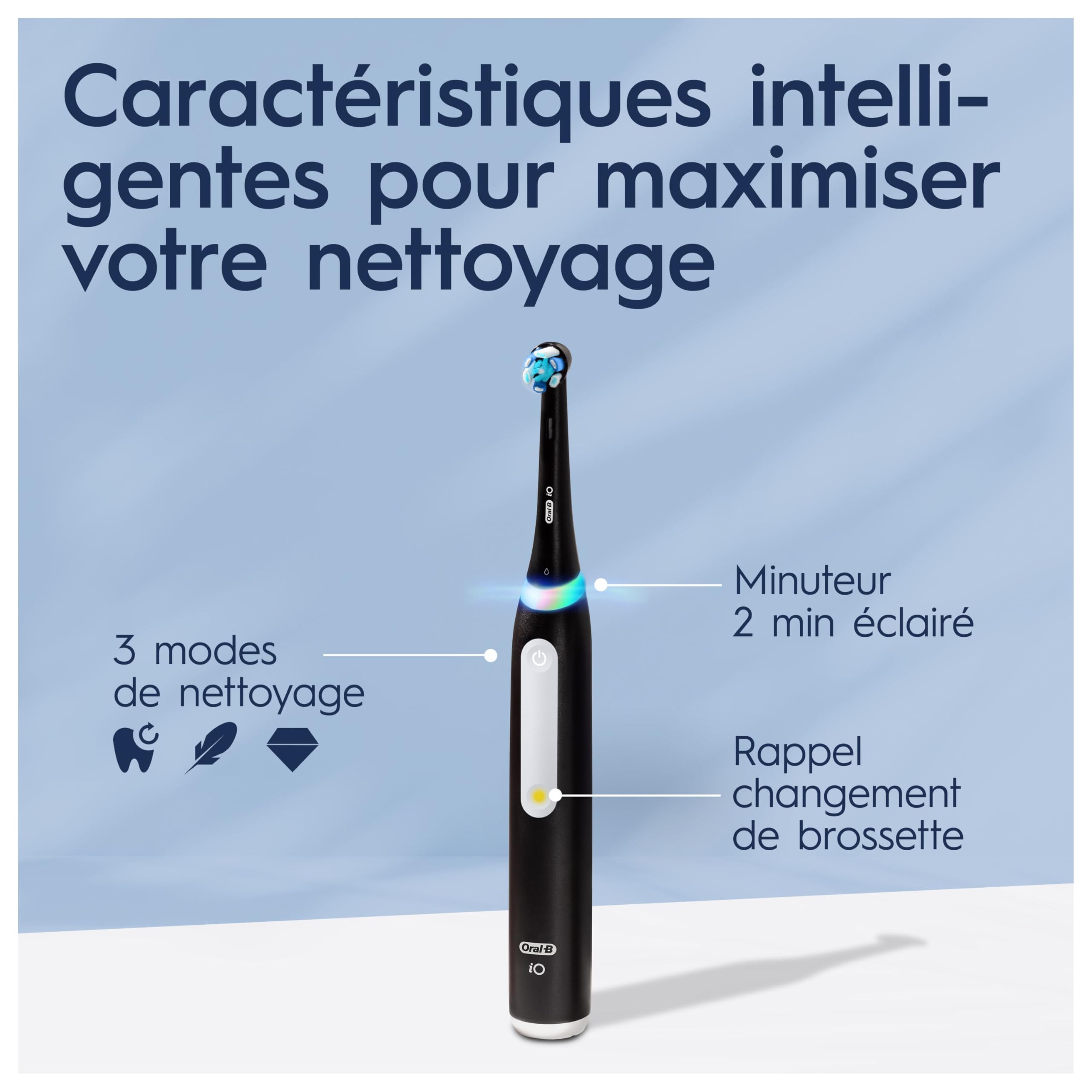 Oral-B iO3 Electric Toothbrush (1) with (1) Charger, Rechargeable, Black 🍁 All In One Marketplace Canada