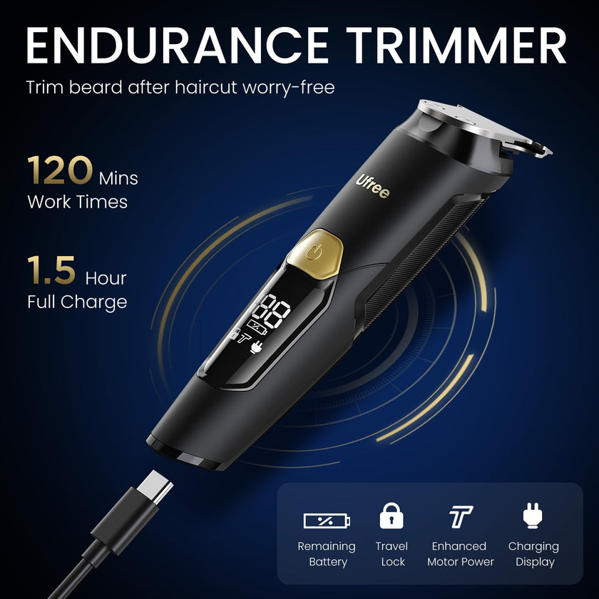 Ufree 3-in-1 Beard Trimmer for Men, Waterproof Electric Razor Shaver for Facial Hair, Rechargeable Hair Trimmer Clippers Grooming Kit, Gifts for Husband Father 🍁 All In One Marketplace Canada