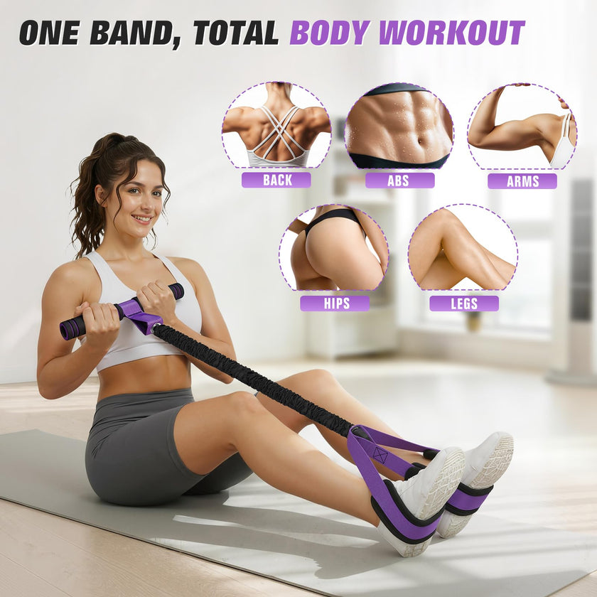 Upgraded Pedal Resistance Band with Handles, Foot Pedal Resistance Bands for Women, Core Abs Leg Training, Exercise Bands for Full Body Workout Fitness, Home Gym Equipment, Pilates & Physical Therapy 🍁 All In One Marketplace Canada
