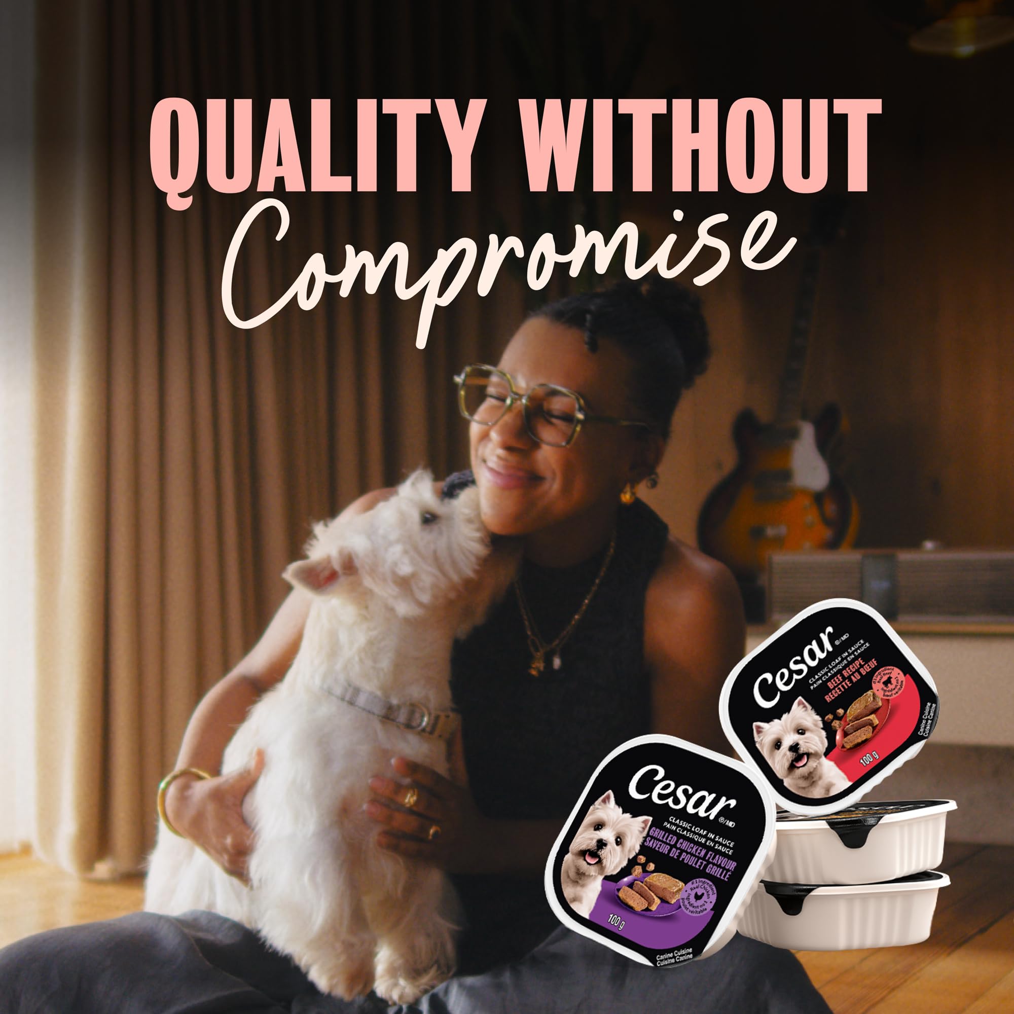 CESAR Classic Loaf in Sauce Adult Wet Dog Food Mealtime Variety Pack, with 8 Filet Mignon, 8 Pork Tenderloin & 8 Smoked Bacon & Egg Flavours, 24x100g Trays 🍁 All In One Marketplace Canada