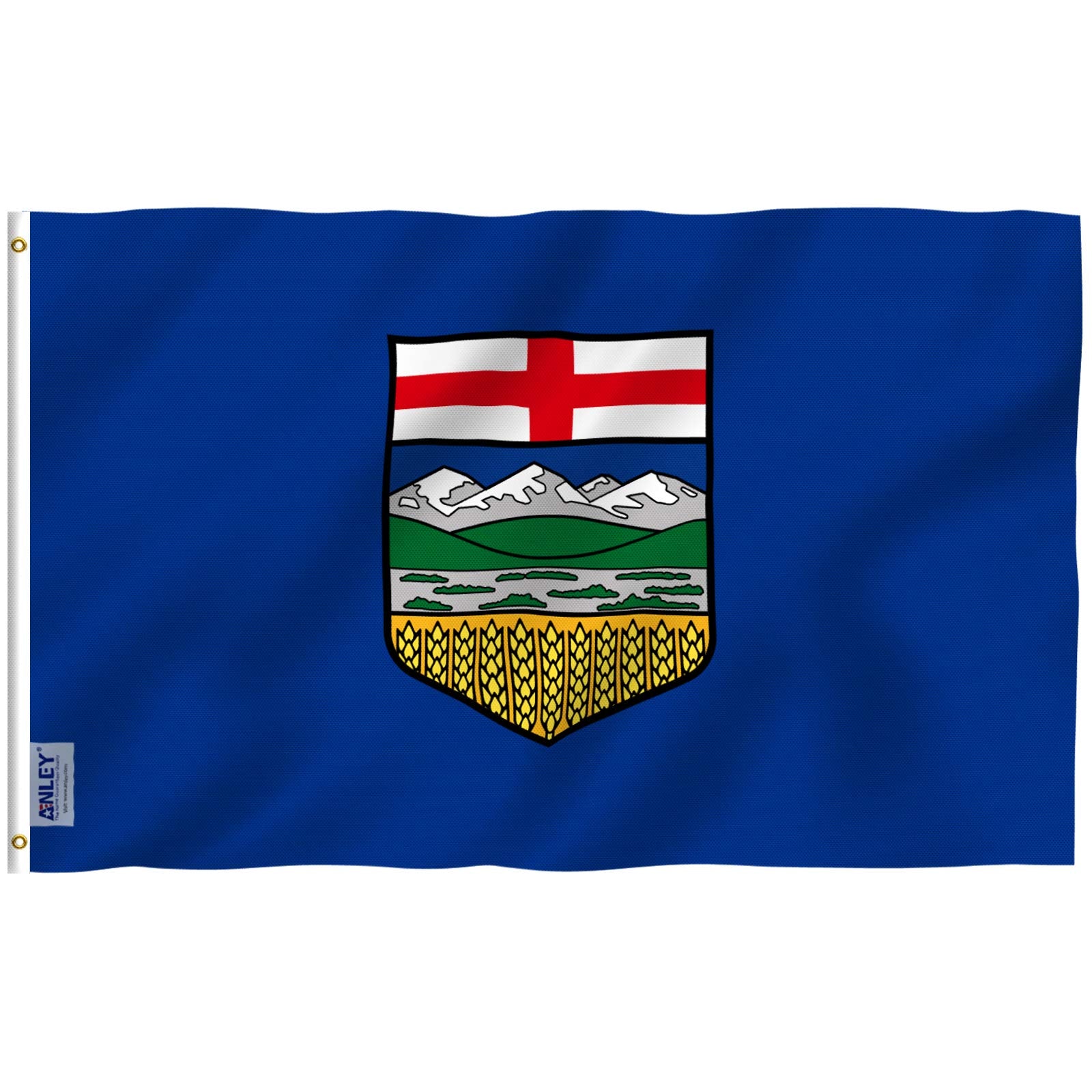 ANLEY Fly Breeze 3x5 Feet Alberta flag - Vivid Color and UV Fade Resistant - Canadian Province of Alberta Flag Polyester with Brass Grommets 3 X 5 Ft 🍁 All In One Marketplace Canada