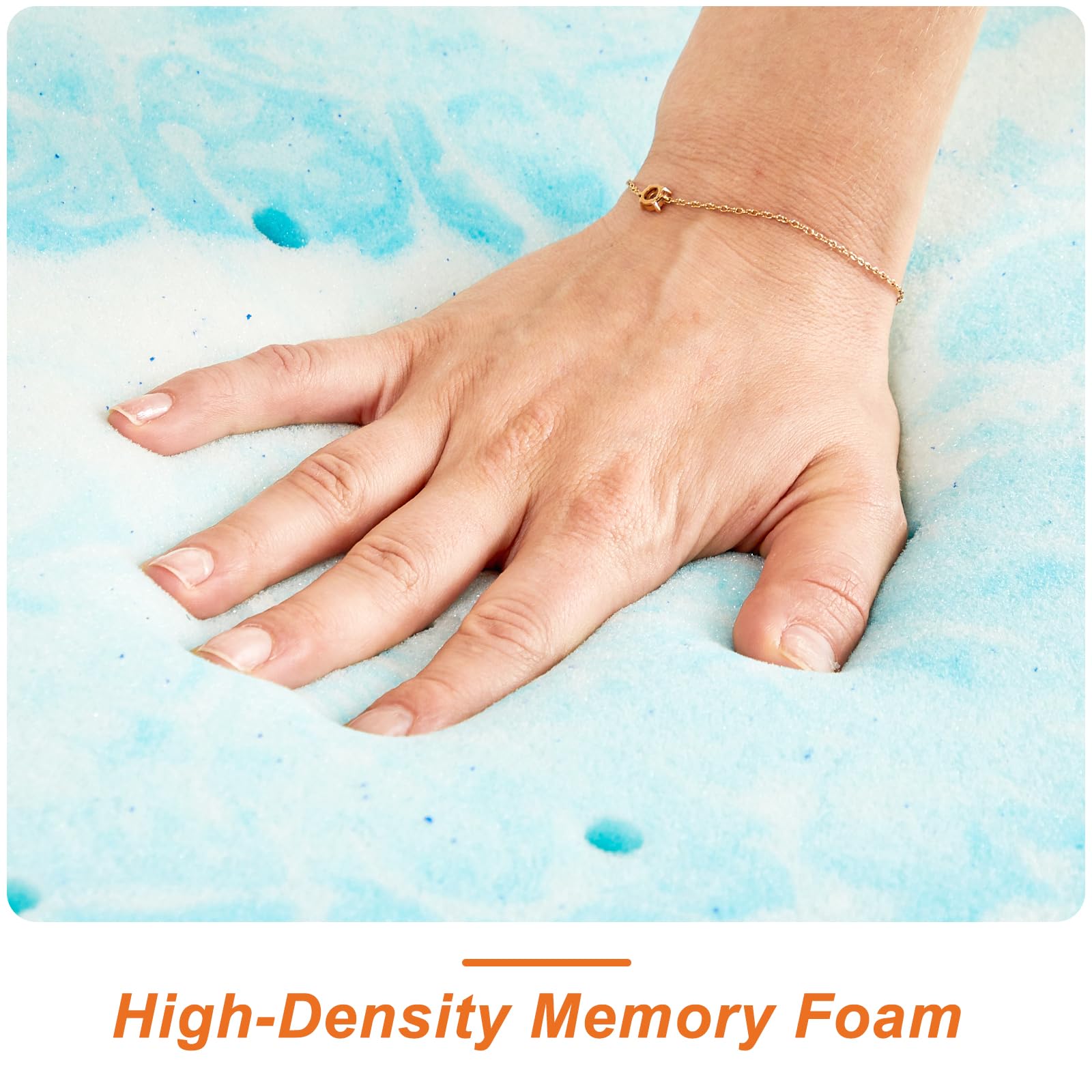 Sweetcrispy 3 Inch Twin Memory Foam Mattress Topper, Blue 🍁 All In One Marketplace Canada