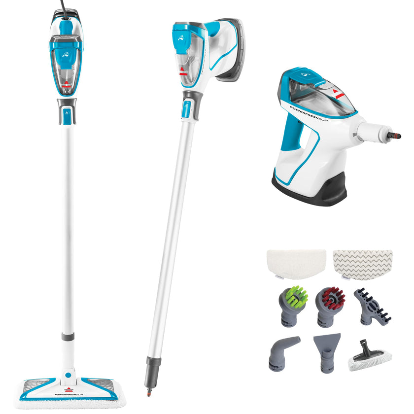 BISSELL PowerFresh Slim 3-in-1 Steam Mop and Handheld Steam Cleaner, Sanitizes Without Chemicals, 25-Foot Cord, Lift-Off Handheld Steamer, Grout Tool and Clothing Steamer Included 🍁 All In One Marketplace Canada