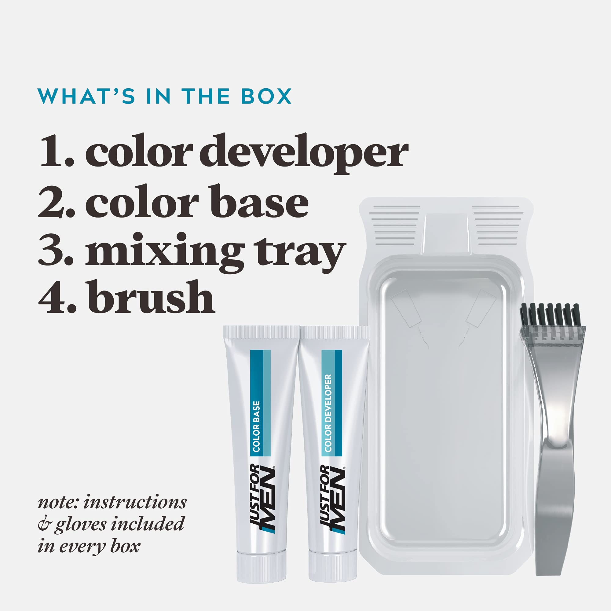 Just For Men Mustache & Beard, Beard Dye for Men with Brush Included for Easy Application, With Biotin Aloe and Coconut Oil for Healthy Facial Hair, Dark Brown, M-45 (3 Count) 🍁 All In One Marketplace Canada
