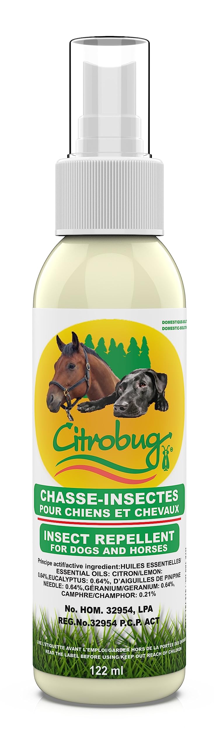 Citrobug Essential Oils Based Insect Repellent for Dogs and Horses - No Deet, 122 ml 🍁 All In One Marketplace Canada