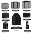 BAGAIL 8 Set Packing Cubes, Lightweight Travel Luggage Organizers with Shoe Bag, Toiletry Bag & Laundry Bag (Jet Black) 🍁 All In One Marketplace Canada