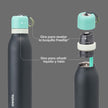 Owala FreeSip Twist Insulated Stainless Steel Water Bottle with Straw for Sports and Travel, BPA-Free, 24-oz, Blue/Grey (Foggy Tide) 🍁 All In One Marketplace Canada