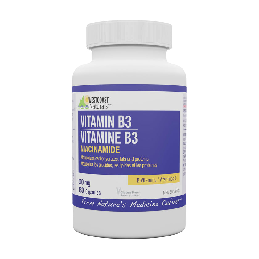 WESTCOAST NATURALS Niacinamide Vitamin B3 180 count 🍁 All In One Marketplace Canada
