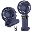 Portable Handheld Fan Rechargeable Small Fan 5 Speeds with Lanyard and Base USB Desk Fan Foldable Quiet Personal Fan with LED Display for Office, Home, Travel, Outdoor 🍁 All In One Marketplace Canada