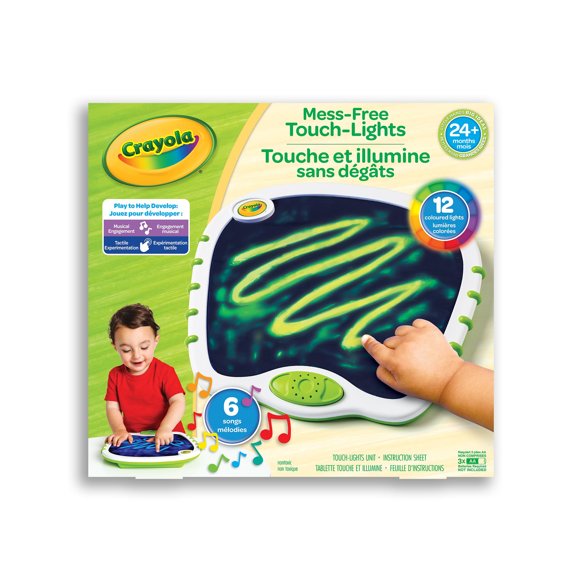 Crayola Toddler Touch Lights, Musical Sensory Toys for Toddlers, Learning Gifts, Light Up Drawing Pad, Mess Free Painting, Travel Activity, 2+ 🍁 All In One Marketplace Canada