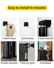 Retractable Baby Gates for Stairs, 55 Wide Mesh Dog Gate for Doorways, 33.6