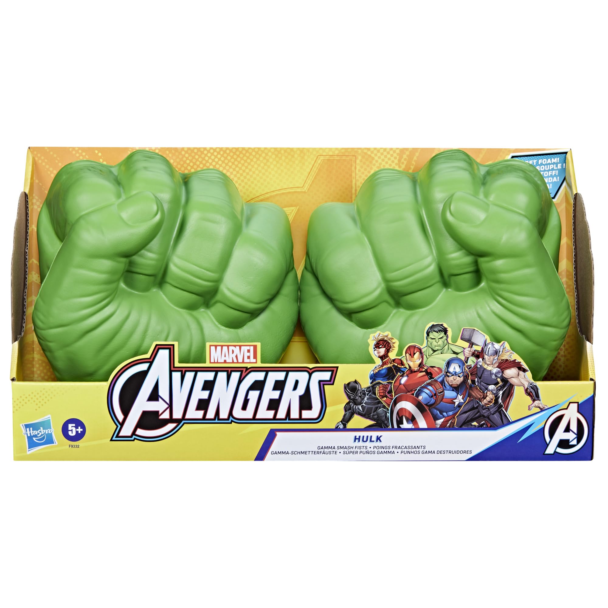 Marvel Hulk Gamma Smash Fists, Soft Foam Role Play Toy, Avengers Super Hero Toys for Kids Ages 5 and Up 🍁 All In One Marketplace Canada