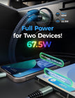 AINOPE 67.5W Mini Cigarette Lighter Adapter, [True Dual Fast Charge] Car Charger USB C Fast Charger, USB C Car Charger, Aero-Grade Metal 12V USB Outlet for iPhone 17 16 Pro Max Air Samsung Android 🍁 All In One Marketplace Canada