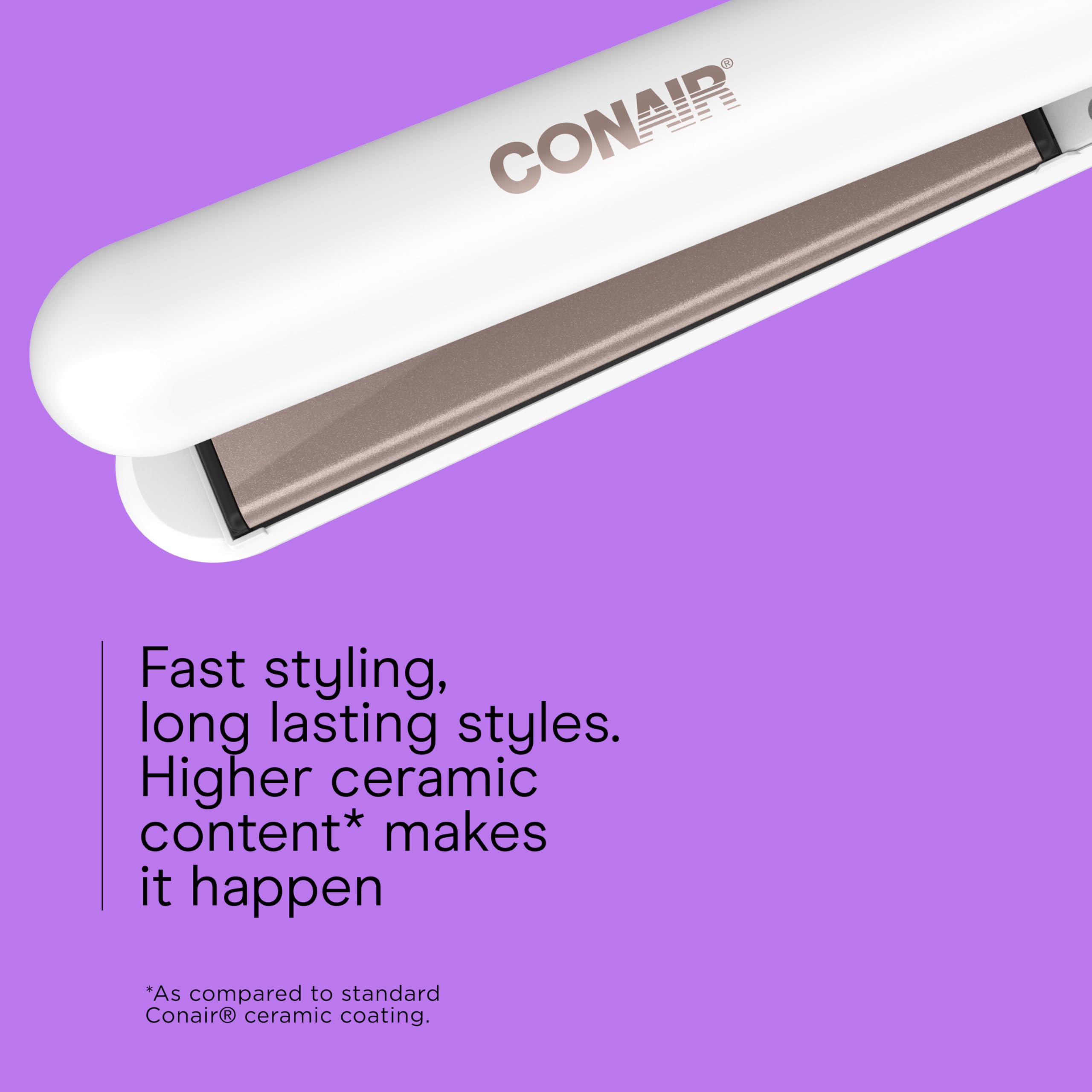Conair Double Ceramic Hair Straightener Flat Iron with 1 Inch Floating Plates 5 Heat Settings up to 410°F Professional Styling Tool for Frizz-Free Straight Hair 🍁 All In One Marketplace Canada